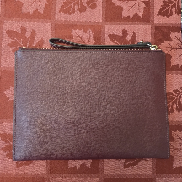 Michael Kors Plum Clutch with Gold Heart Accents - Picture 2 of 6